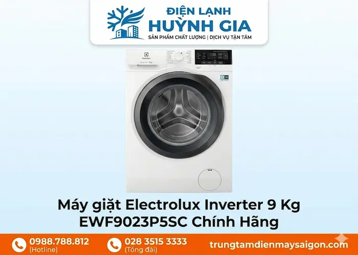 Máy giặt Electrolux Inverter 9 Kg EWF9023P5SC Chính Hãng